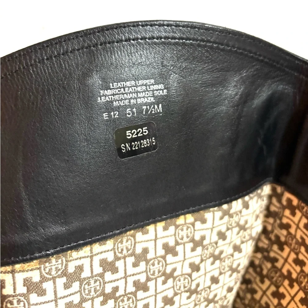 Tory Burch vintage Elegant Black Leather/ suede Riding Boots